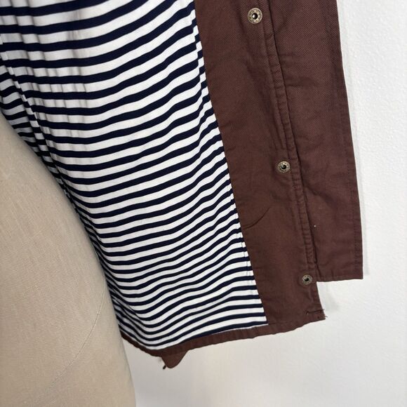 41 Hawthorne Hooded Anorak Cargo Lined Utility Jacket Womens Size Small Brown - Picture 5 of 10